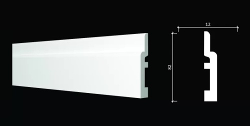 Плинтус полистирол DD703 80 мм