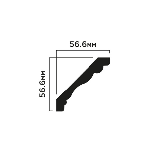 Карниз ПОЛИСТИРОЛ HI WOOD 56,6мм х 56,6мм