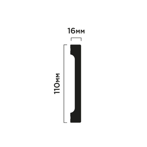 Плинтус ПОЛИСТИРОЛ HI WOOD 110мм х 16мм